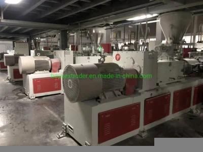 Conical Twin-Screw Extruder Spc PVC Flooring Extrusion Machine / Plastic Extrusion / ...