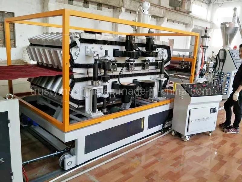 PVC Spanish Corrugated Roof Sheet Making Machine Extruder Machine