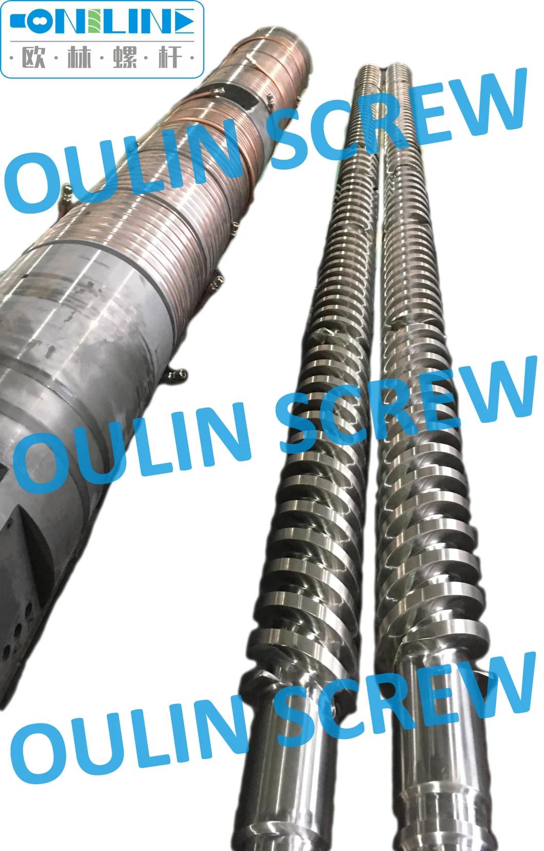 Supply Oil Cooling Bausano 125mm Twin Parallel Screw and Cylinder for Recycled PVC Granulation