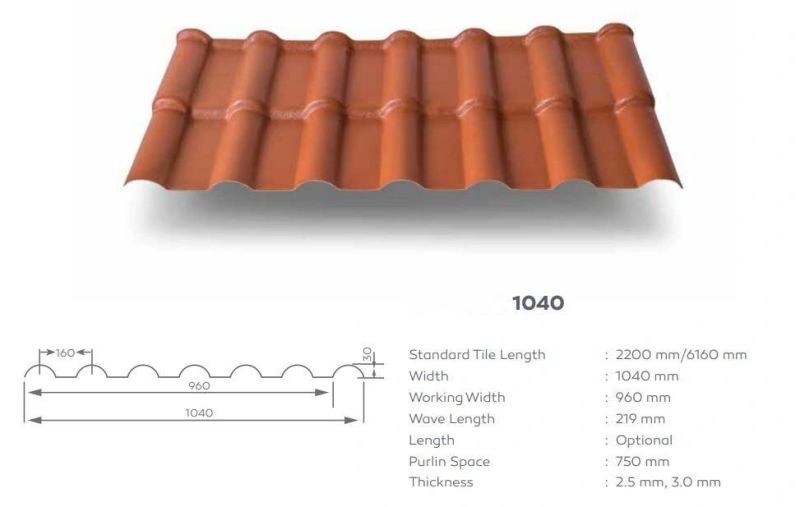 Coloured Glazed ASA UPVC Synthetic Resin Roof Tile 2.5mm Thickness Bamboo Design Roofing Extrusion Line