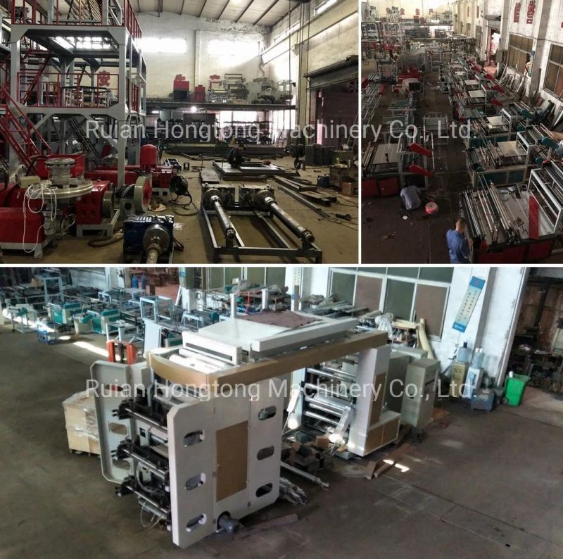 Good Price Single Screw Double Dual Twin Die Head Polythene HDPE LDPE LLDPE PE Plastic Blown Film Blowing Extruder with 2 Winders Unit for Plastic Roll Making