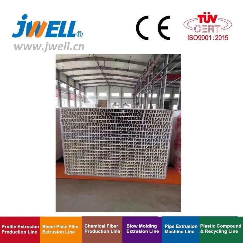 Jwell High Efficiency PVC Plastic Steel Guardrail Plate Profile Extrusion Machine