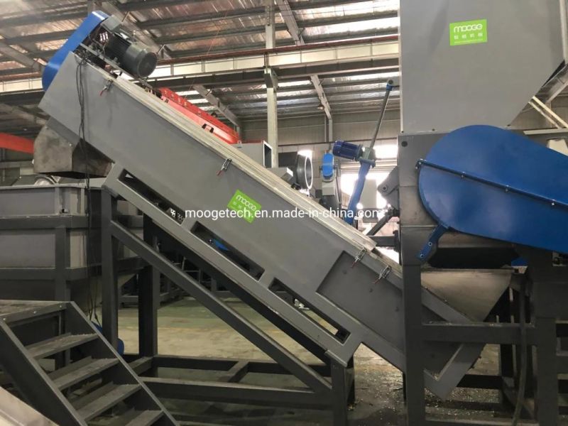 PE PP Bottle HDPE Barrel Waste Lump Washing Plant / Plastic Bottle Crushing Recycling Machine