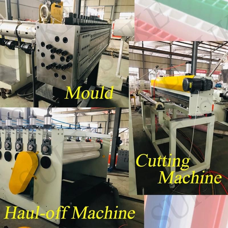 PP PE PC Plastic Hollow Sheet Extrusion Making Machine Plastic Extruder