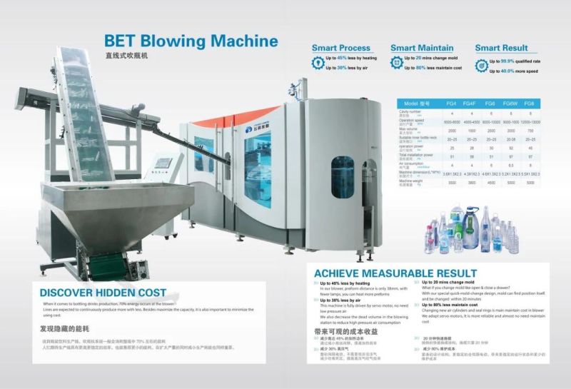 Meet Ce Standard Four Cavity Small Pet Plastic Bottle Blow Molding Machine