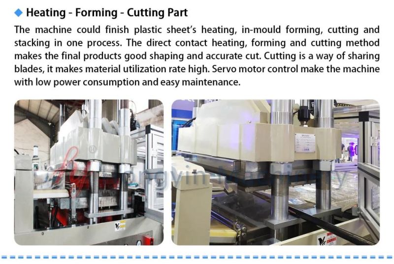 Programmable PLC Control Fast Food Box Thermoforming Machine