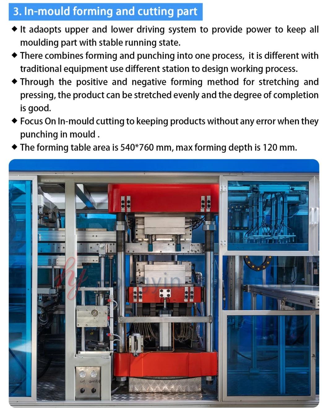 Infrared Double-Heating PP Plastic Lunch Box Vacuum Thermoforming Machine