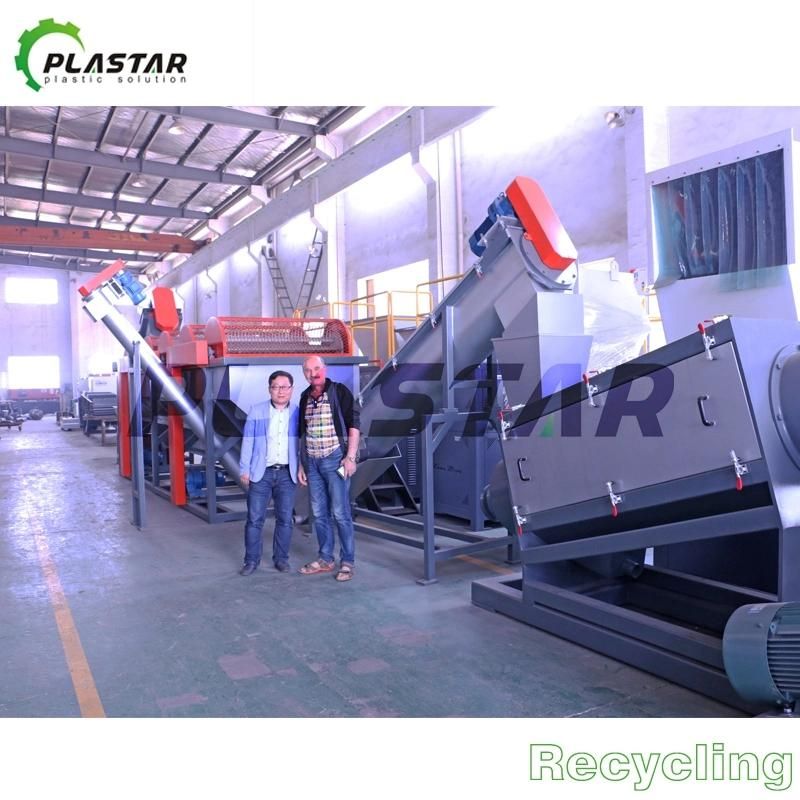 300kg/H 500kg/H 1000kg/H 2000kg/H PE PP Plastic Recycling Machine/Film Washing Line