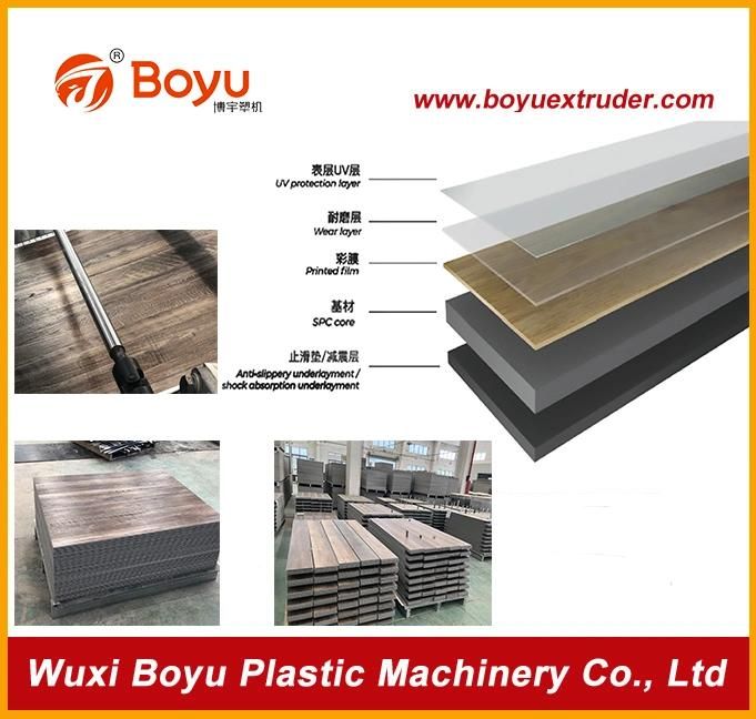 Stone Plastic Composite Spc Vinly Floor / Flooring Extrusion Production Line / Machinery / Machine / Extruder / Extruders / Machines