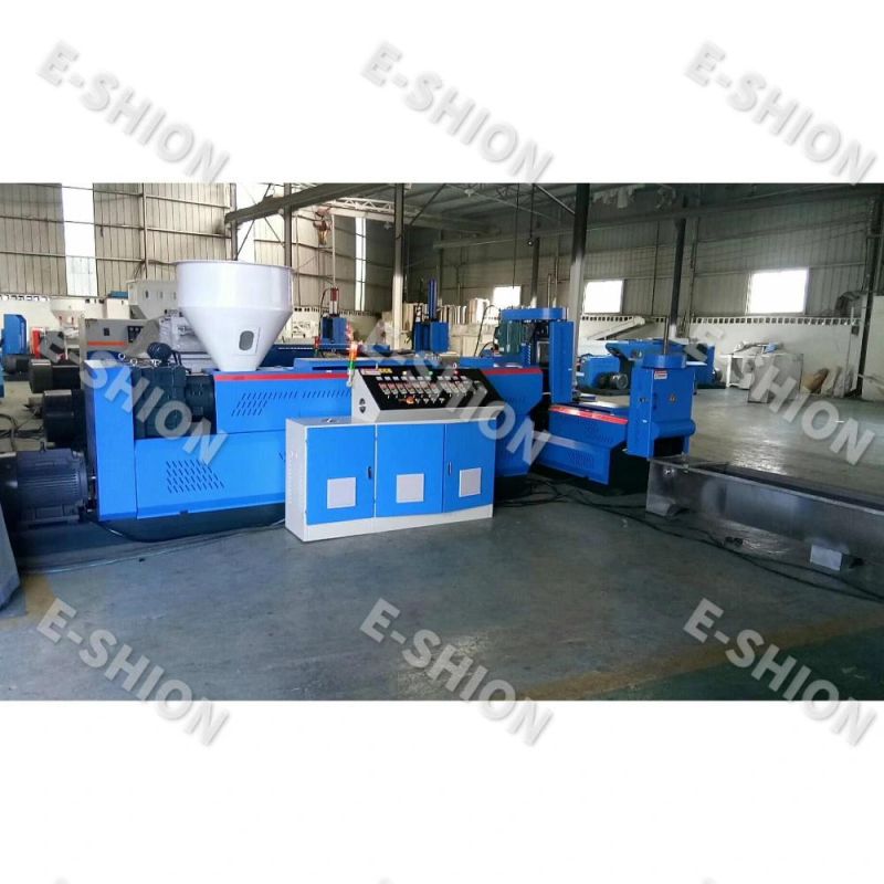 Double Scerw Waste Cooling Plastic Recycling and Granulating Machine Hot Sale