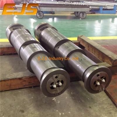 Bimetallic or Nitrided Conical Twin Screw Barrel Used on Extrusion Machines Plastic ...