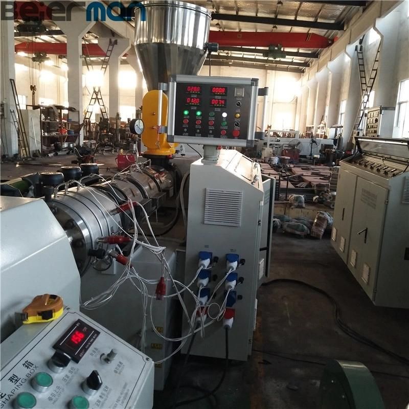 Beierman UPVC CPVC PVC 20-110mm Water Supply Sewage Pipe Extrusion Line Sjsz65/132 Twin Screw Extruder Machine PLC Control