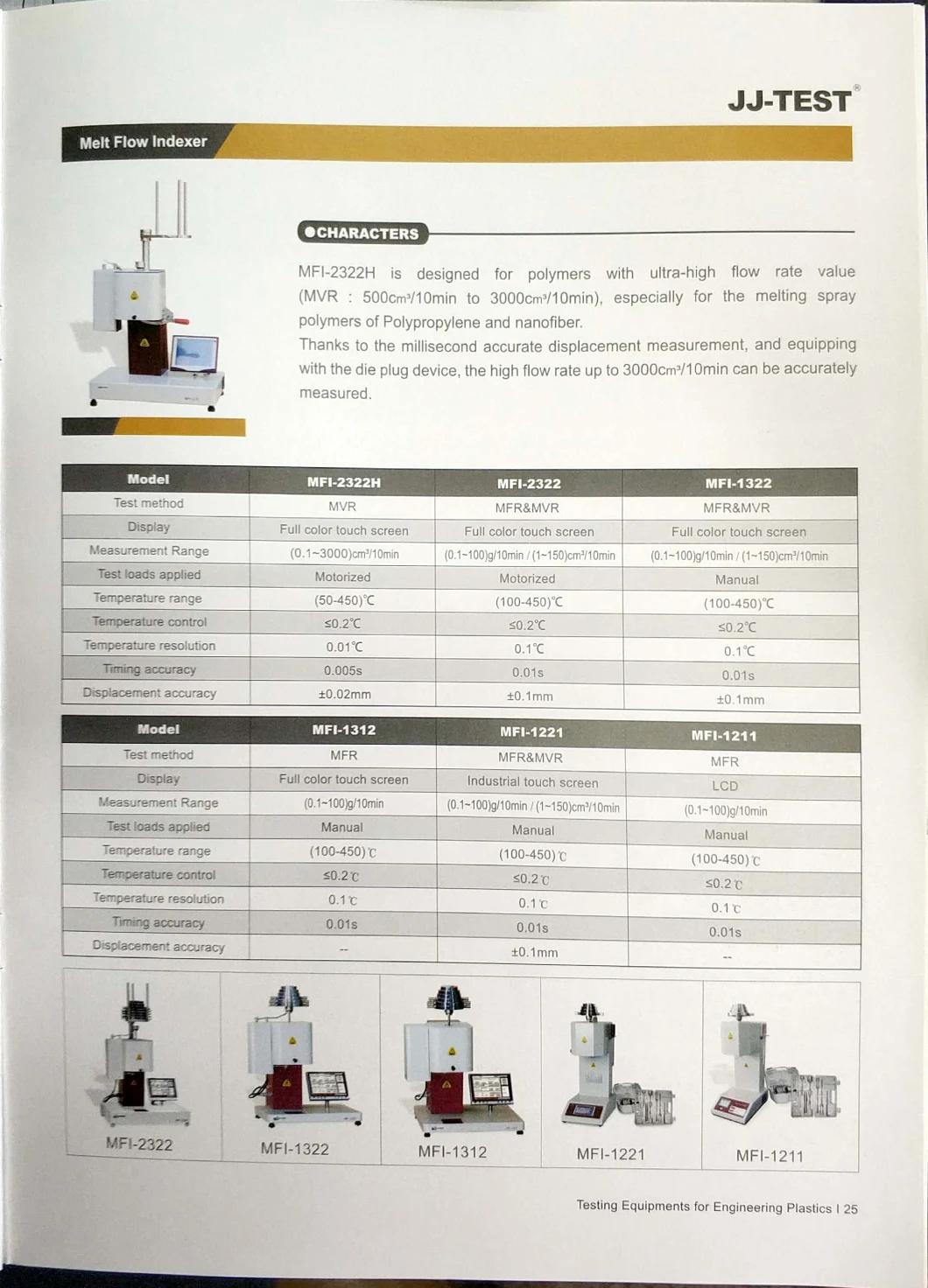 High Efficiency Melt Flow Indexer Plastic Melt Flow Indexer