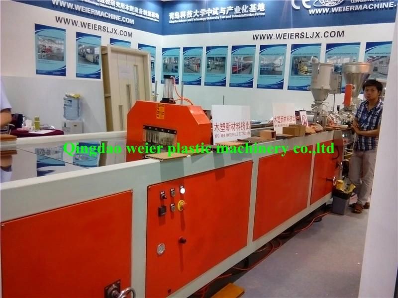 WPC with PE Terrace Decking Extrusion Machine with Wood Power Machine Crusher Mixer Pelletizer Embossing Machine for All Complate