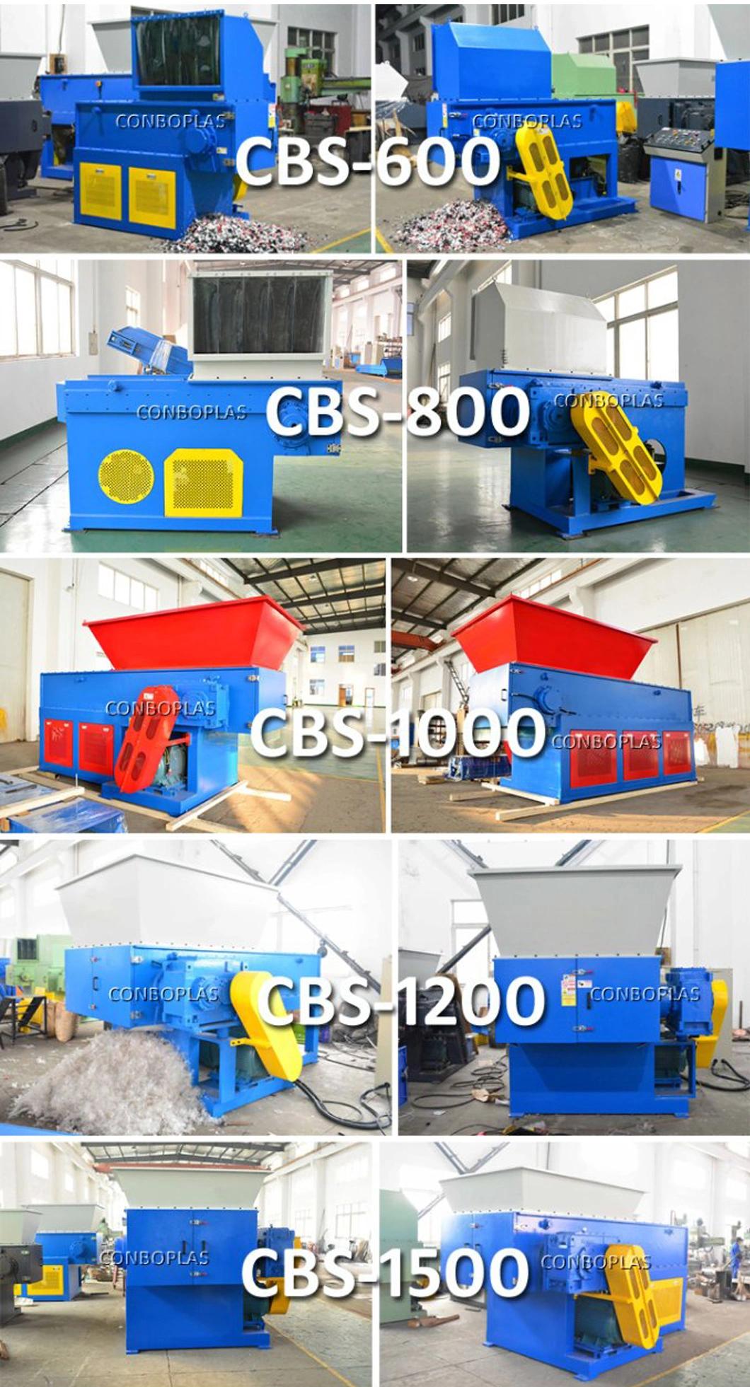 Single Shaft Shredder and Crusher Combination for Plastic Lumps