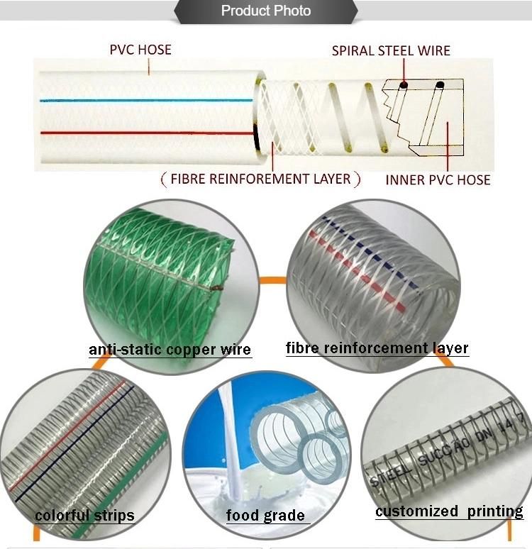 PVC Steel Wire Flexible Reinforced Pipe Tube Hose Making Machine Production Line