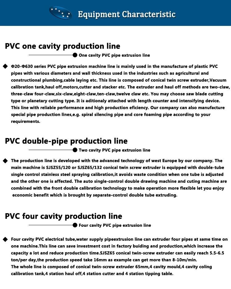 Widely High Quality CPVC PVC Pipe Extrusion Manufacturing Machine Line