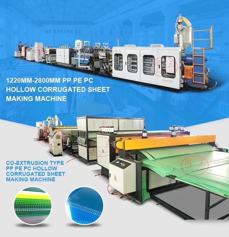 PP PE Polypropylene Hollow Corrugated Sheet Board Production Line/Plastic Fluted Grid Sheet Line