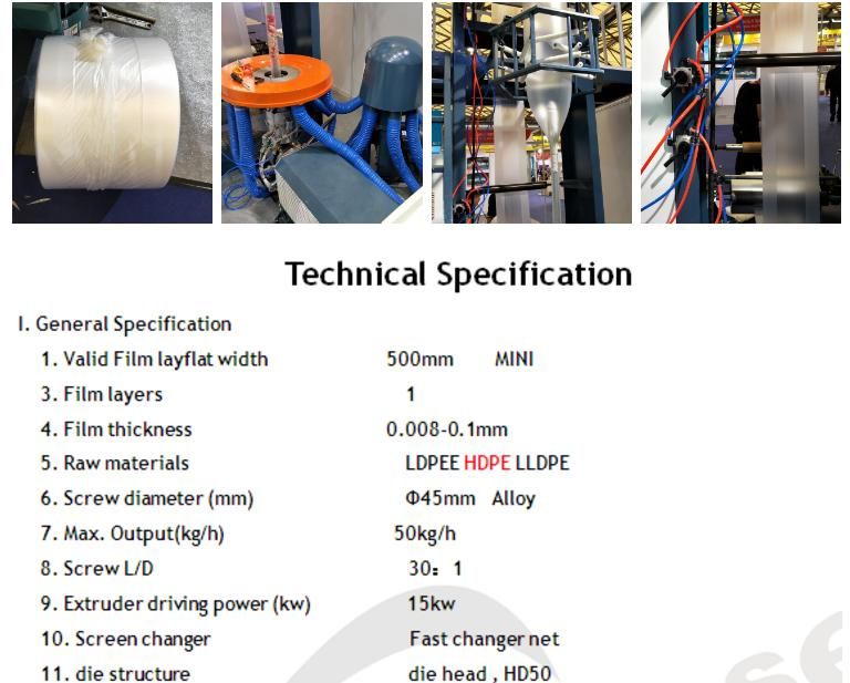 Rotary Head Polypropylene Film Blowing Machine Set