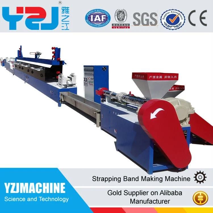 High Output Waste Plastic Recycling Extruder Straps Band Making Machine