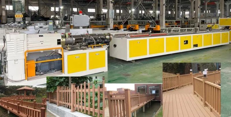 WPC PVC Plastic Profile Extrusion Machine / PVC Profile PE Wood Plastic Composite Decking Flooring Wall Cladding WPC Fence Floor Post Production Machine