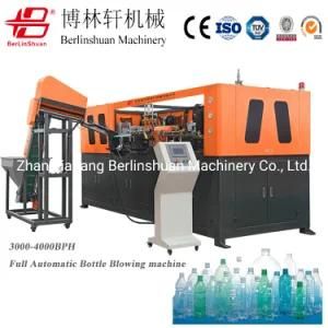 4000bph 4 Cavity Automatic Bottle Blow Moulding / Pet Plastic Bottle Making Blowing ...