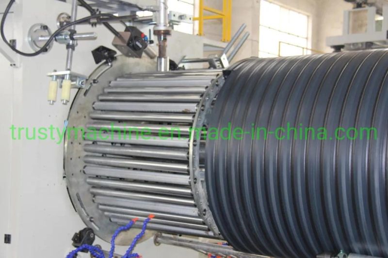 Large Caliber (Diameter) Hollowness Wall HDPE Winding Pipe Plastic Drainage Sewage Pipe Making Machine/Extrusion Production Line