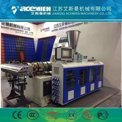 Automatic Plastic PVC Roof Tile Machine with Conical Double Screw Extruder 55kw Seiemens