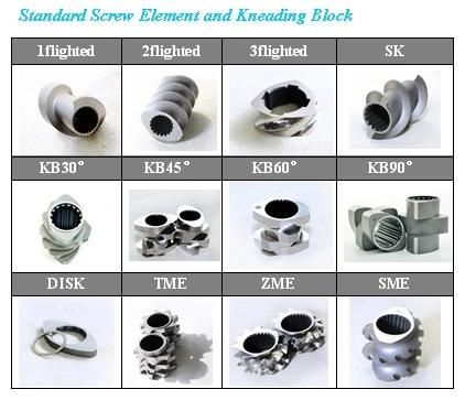 Plastic Twin Screw Extruder Spare Parts Screw Element