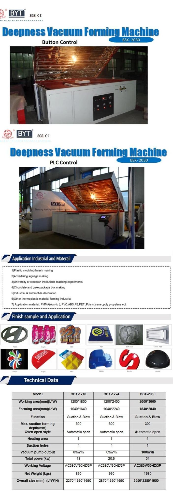 Big Promotion Acrylic Sign Vacuum Forming Machine Price 2000*3000mm