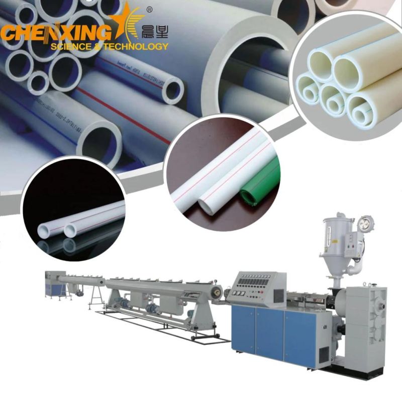 2. PE HDPE LDPE PPR Plastic Water Gas Oil Supply Pipe Tube Extrusion Production Line Single Screw Extruder Pipe Making Machine/ PVC Extrusion Line