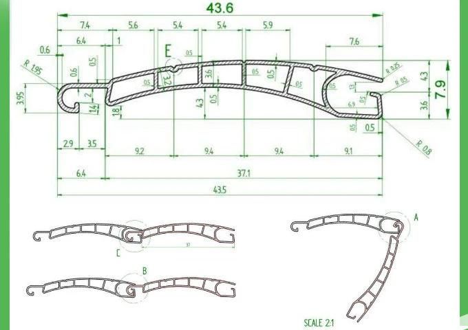 Roller Shutter Slat &Trunking&Duct Channel Profile Extrusion/Extruder Making Machine