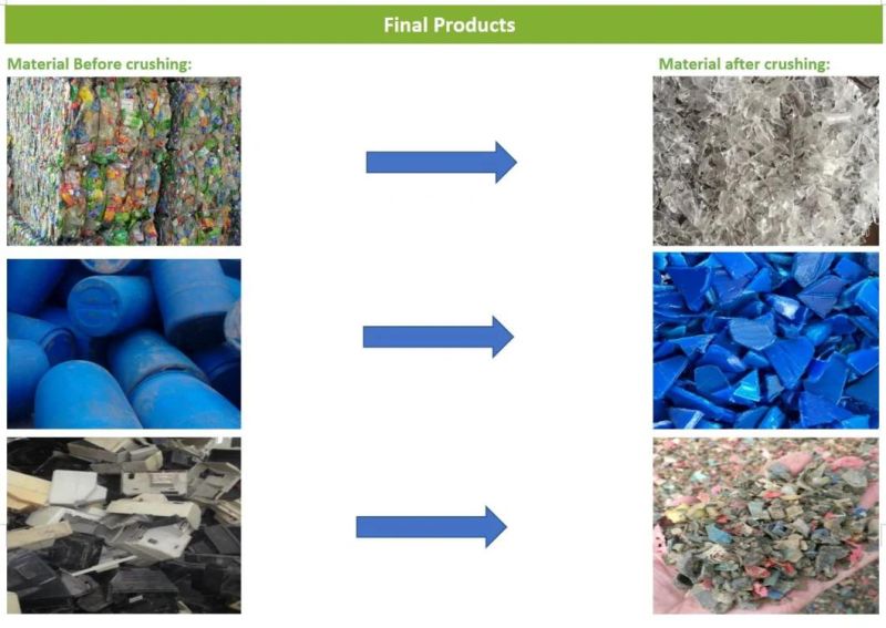 Pet Bottles High Quality Machine/Waste Plastic/Wasted Drum/PVC Pipe Crusher/Pet Bottle LDPE Film/HDPE/Rubber Crusher/Tire Tyre/Wood Lump Plastic Bottle Crusher