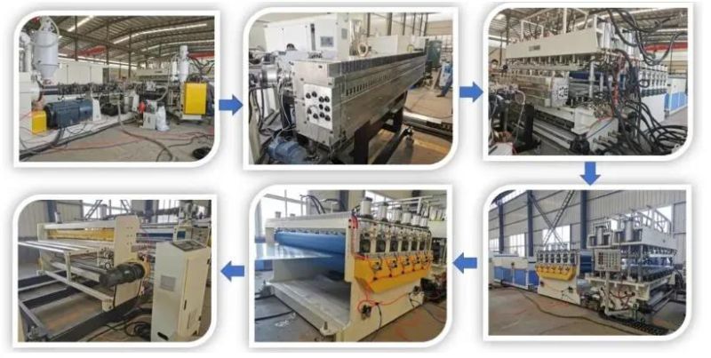 Polycarbonte PC PP Multiwall Hollow Roofing Sheet Extruder Machine