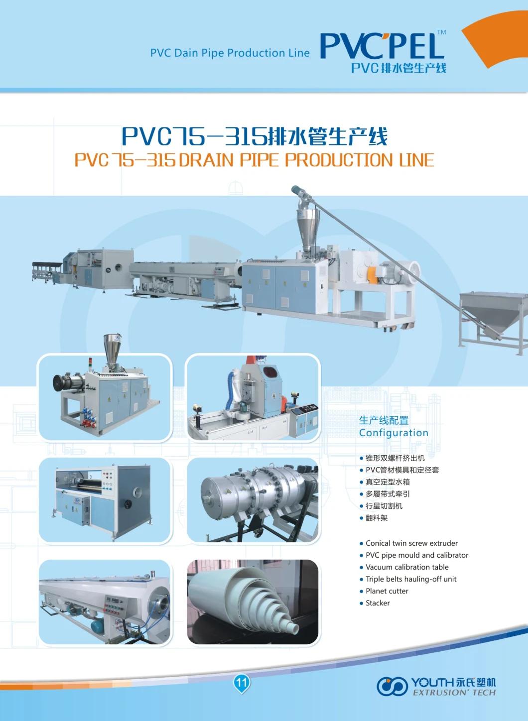 Plastic UPVC PVC Water Supply Pipe/Drainage Pipe/ Electric Conduit Pipe Extrusion Making Machine Production Line