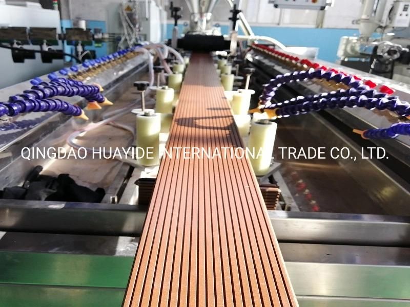 Design Unique WPC Decking Profile Production Line/Plastic Outdoor Profile Extrusion Machine