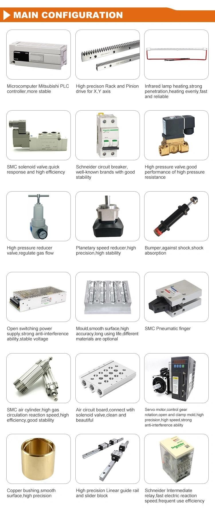 2 Cavity Auto Pet Blow Moulding Machine Price / Milk Pet Plastic Bottle Blowing Machine