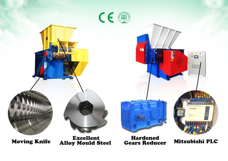 Single Shaft Large HDPE PE PP Lumps Plastic Pipe Shredder