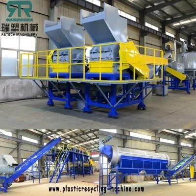 500kg/Hr-1000kg/Hr Plastic Barrel/Jar/Tank/Basket/Scrap HDPE Bottle Recycling Machine