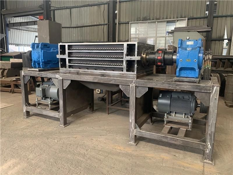 Double Shaft Aluminum Can / Scrap Metal / Carton Shredder Machine