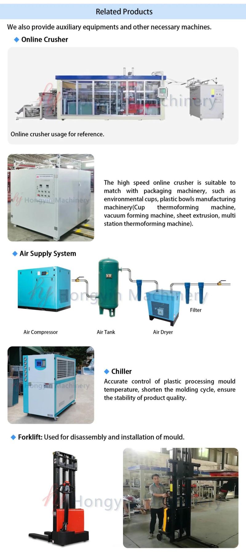 Hy-750 Plastic Glass Making Machine Automatic Machinery