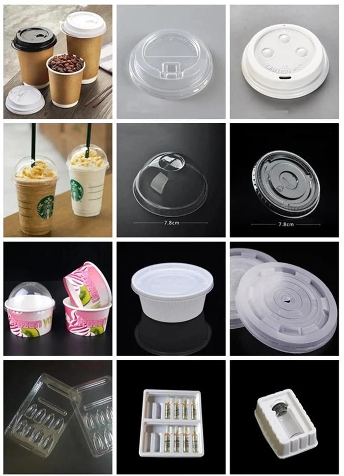 Automatic Disposable Plastic Cup Lid Thermoforming Machine Coffee Cup Plastic Cup Lid Making Machine