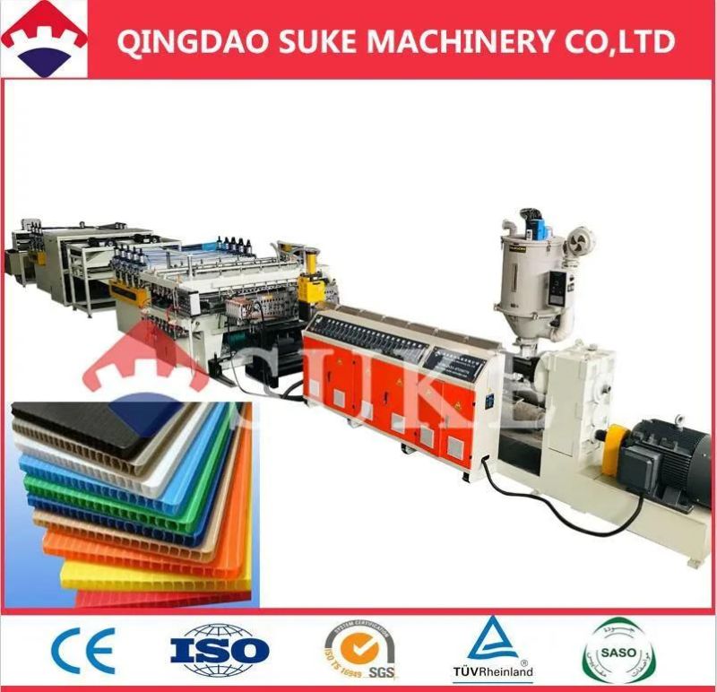 Hollow Sheet Extrusion Line/ Sheet Plastic Machine PP Plate Extrusion Line