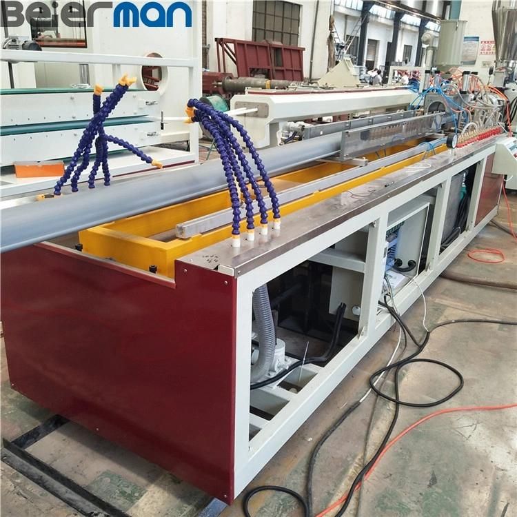 Africa Market Popular Design PVC Half-Round Rain Gutter Profile Sjsz65 Twin Screw Extruder Production Line with Powder Mixing Unit