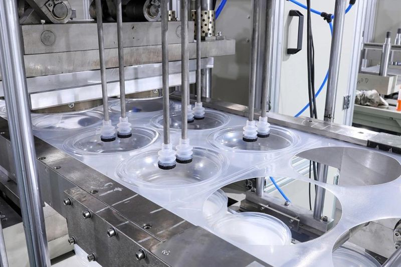 Auto Plastic Food Packaging Box Container Egg Cake Tray Cup Lid Cover Clamshell Thermoforming Forming Making Machine