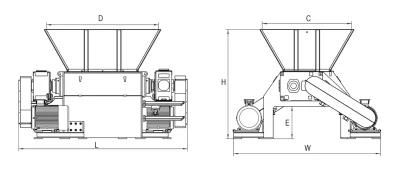 Film PP PE Tons Bogs Paper Plastic Shredder