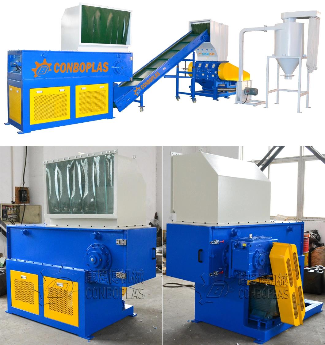 Single Shaft Shredder and Crusher Combination for Plastic Lumps