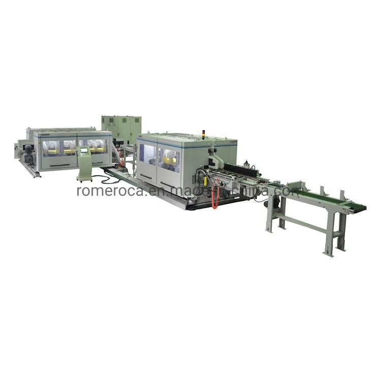 Woodworking Machine Automatic Double End Tenoner Click Making Machine Flooring Production Line