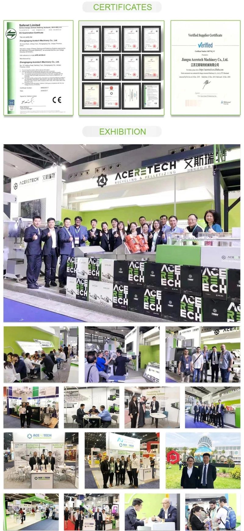 Aceretech High Accuracy Pet Machine Recycling Manufacturers