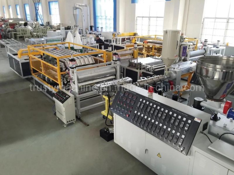 PVC Spanish Corrugated Roof Sheet Making Machine Extruder Machine